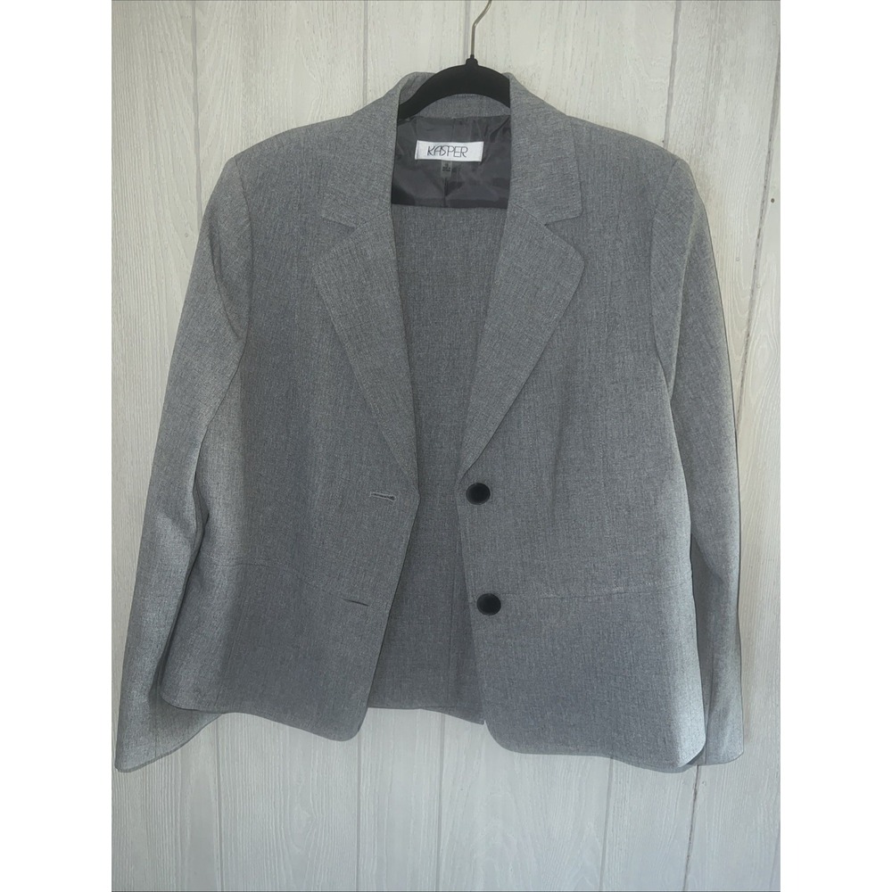 Women's 2 Piece Pant Suit Kasper Gray